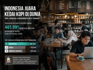 apakah banyaknya kedai kopi berarti banyaknya kopi yang terjual?