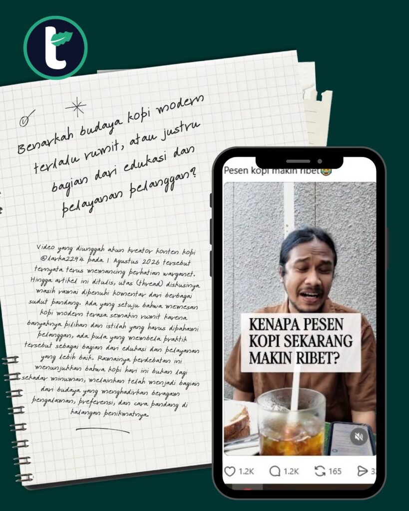 Video yang diunggah akun kreator konten kopi @larka2294 pada 1 Agustus 2026 tersebut ternyata terus memancing perhatian warganet. Hingga artikel ini ditulis, utas (thread) diskusinya masih ramai dipenuhi komentar dari berbagai sudut pandang.