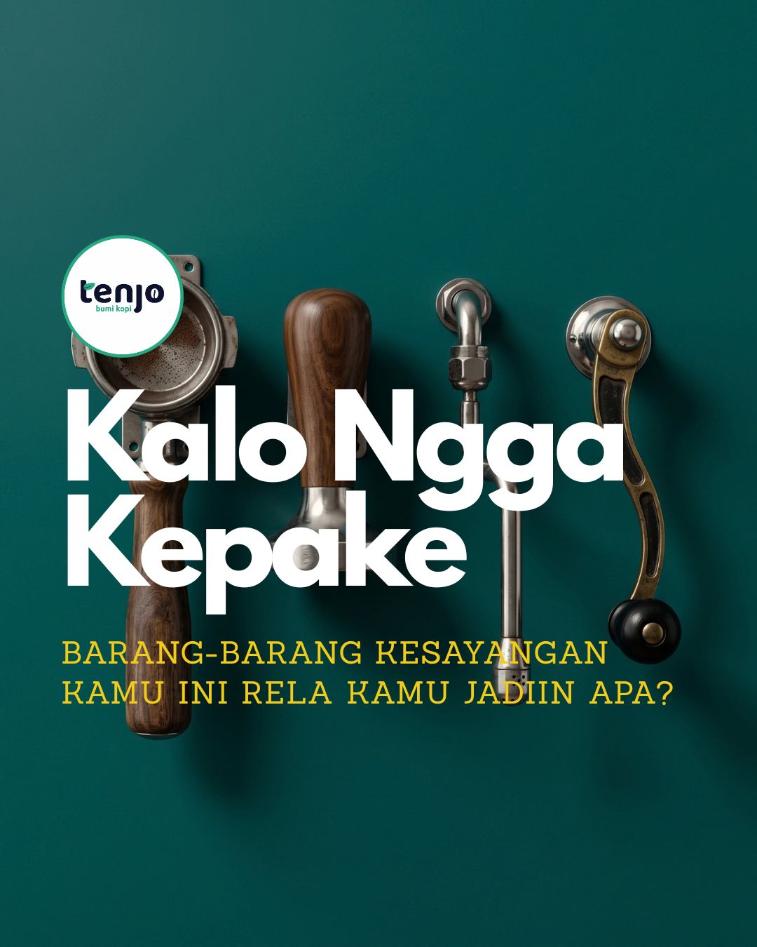 Selain portafilter, ada juga yang pernah bikin gagang pintu dari tamper kopi atau bahkan steam wand bekas. Ide-ide dekorasi DIY kayak gini selalu sukses bikin orang yang ngeliat senyum-senyum sendiri.